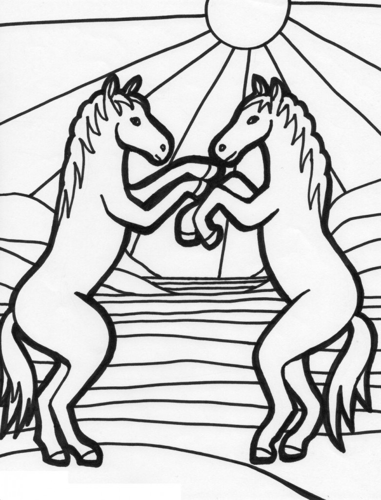 Horses Colouring Pages – Animal Place