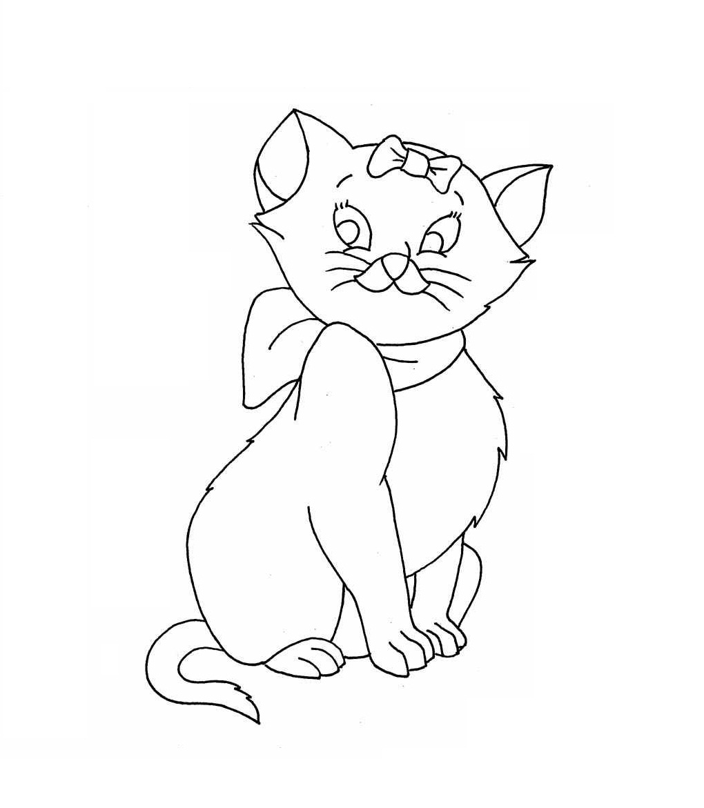 Cat Coloring Pages Picture – Animal Place