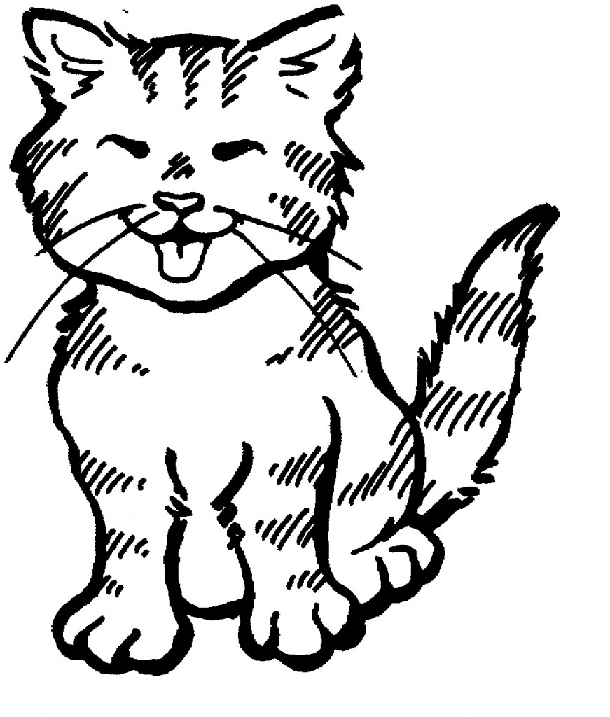 Cat Coloring Pages for Kids Images – Animal Place