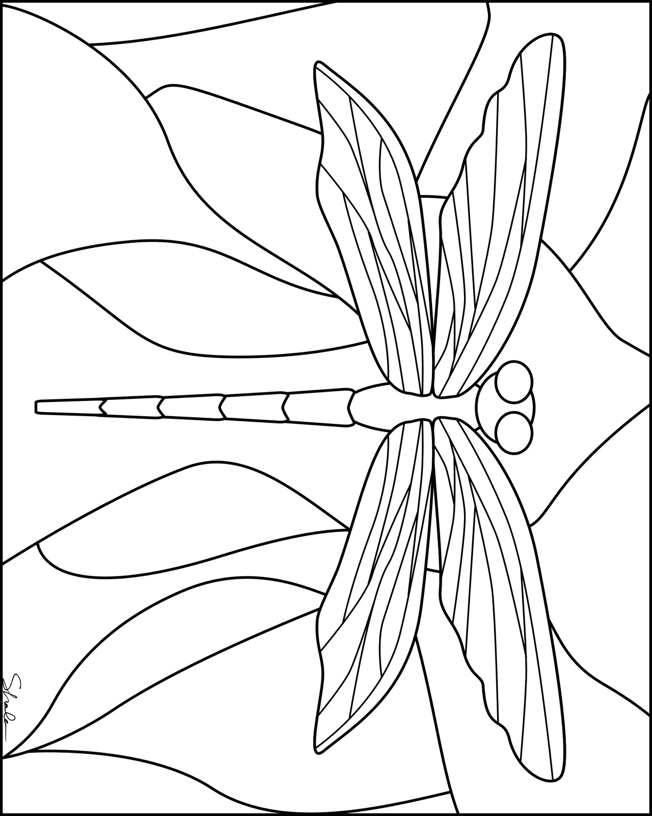 Coloring Dragonfly Cartoon Coloring Pages