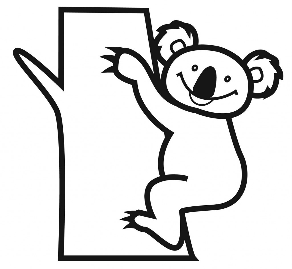 Koala Bear Coloring Page for Kids – Animal Place
