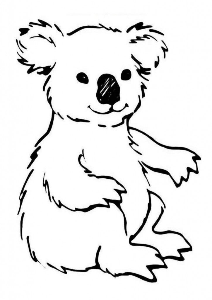 Koala Coloring Pages for Kids Images Animal Place