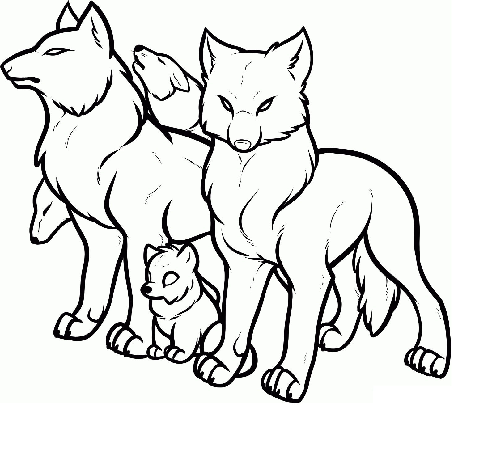 Wolf Coloring Page for Kids Pictures Animal Place