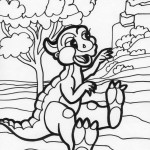 Baby Coloring Page of Dinosaur Picture