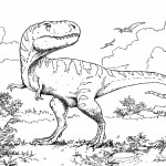 Coloring Page of Dinosaur Photo