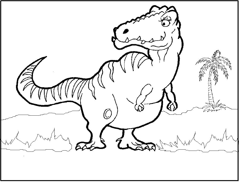 Coloring Page of Dinosaur Image – Animal Place