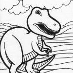 Images of Coloring Page of Dinosaur