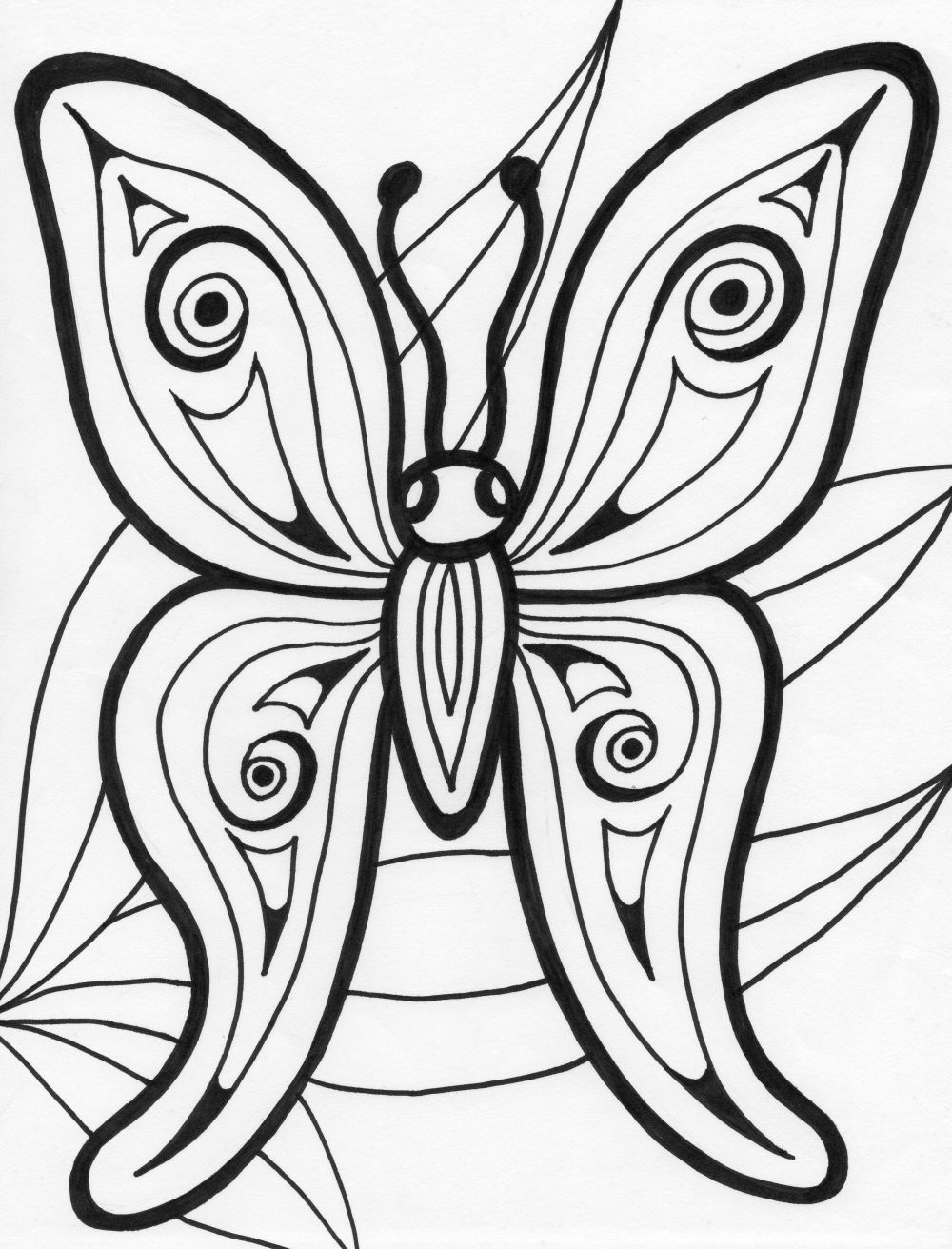 free printable butterfly coloring pages for kids