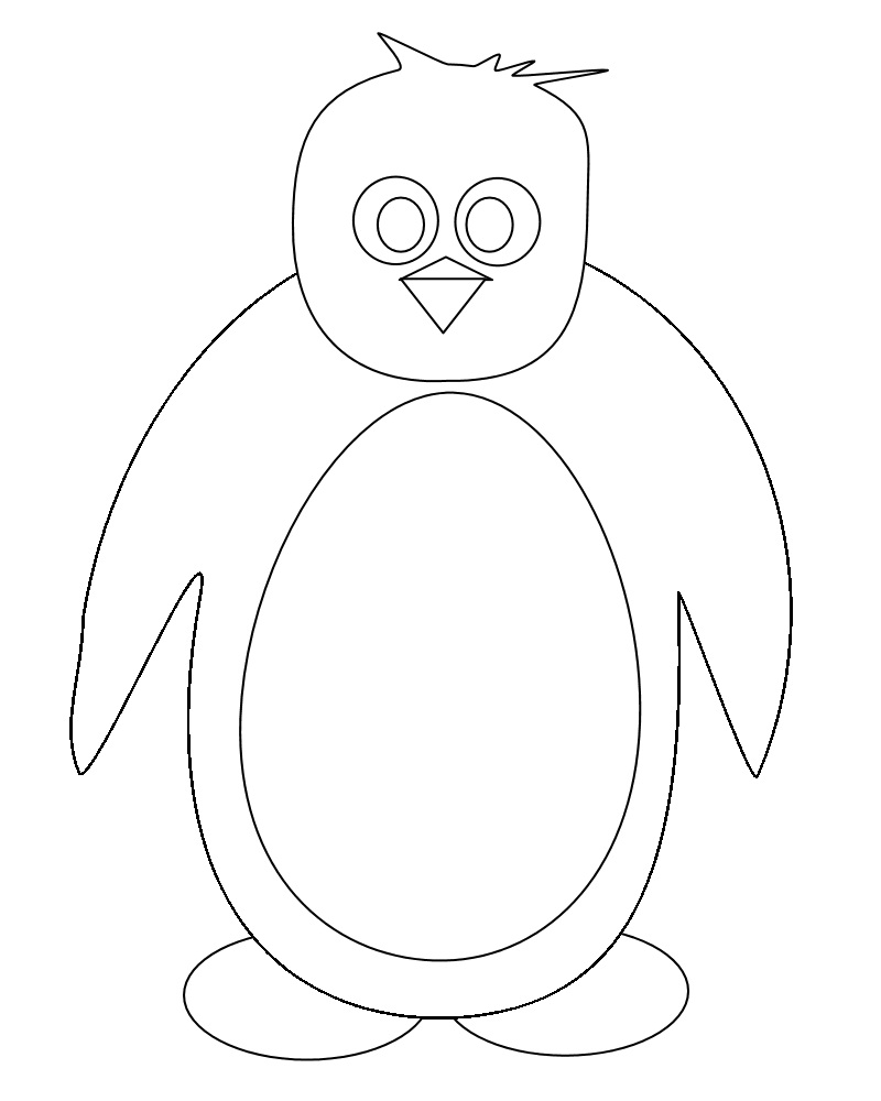 Cute Penguin Coloring Pages Photo – Animal Place