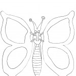 Free Butterfly Coloring Page Image