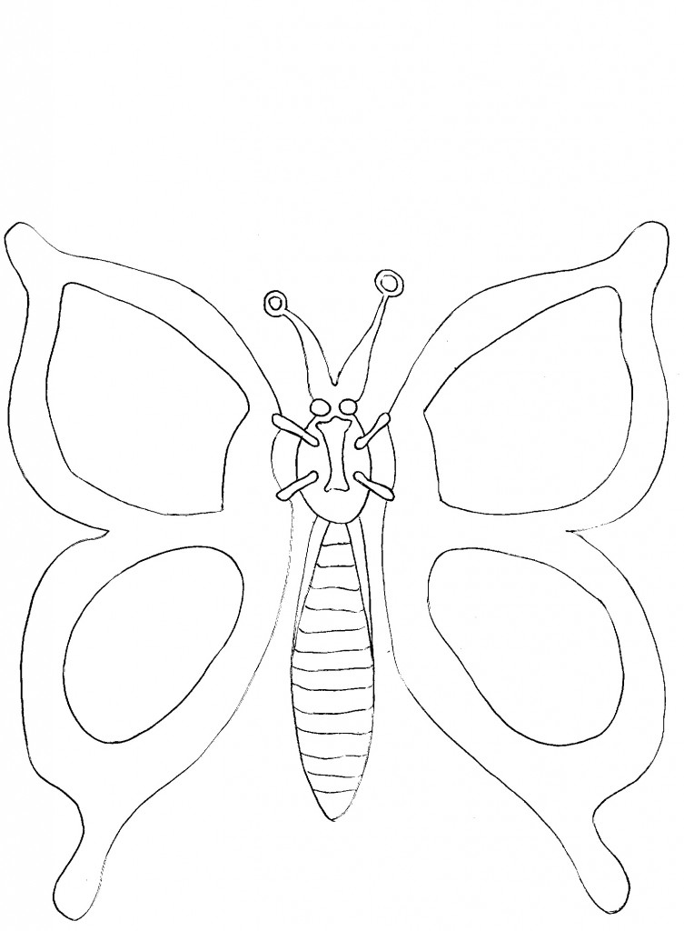 Free Butterfly Coloring Page – Animal Place