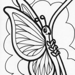 Image of Free Butterfly Coloring Page for Kids