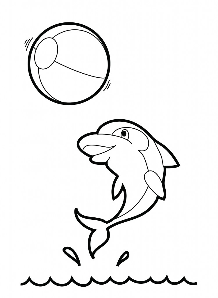 Free Dolphin Coloring Page Photo – Animal Place