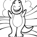 Funny Dinosaur Coloring Page Picture