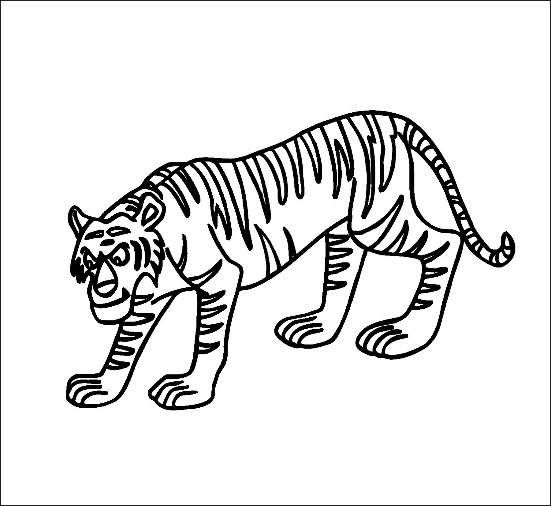 Printable Tiger Coloring Page Pictures – Animal Place