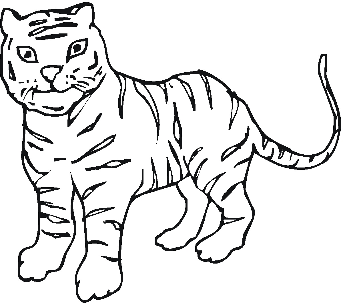 Printable Tiger Coloring Page – Animal Place