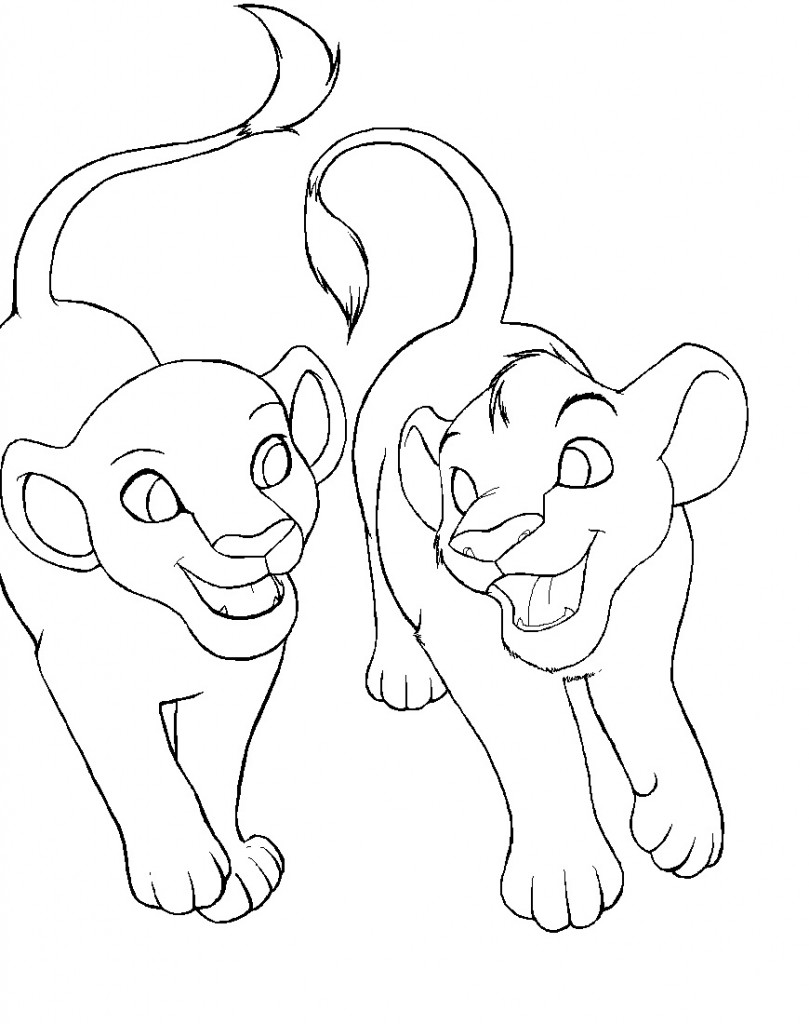 Download Baby Lion Coloring Page Picture - Animal Place