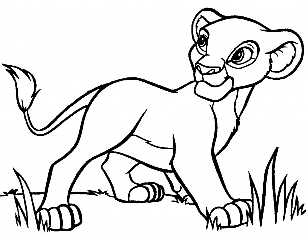 Baby Lion Coloring Pages – Animal Place