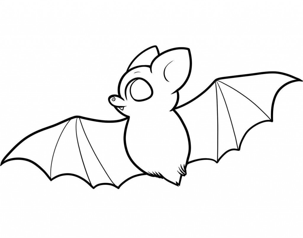 Bat Coloring Pages for Kids Photo – Animal Place