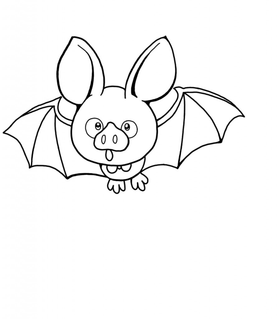 Bat Coloring Pages for Kids Pictures – Animal Place