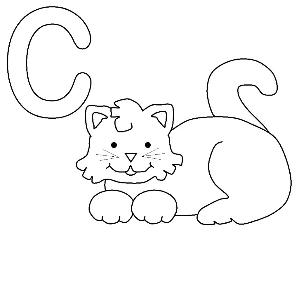 Cat Coloring Page for Kids Photo – Animal Place