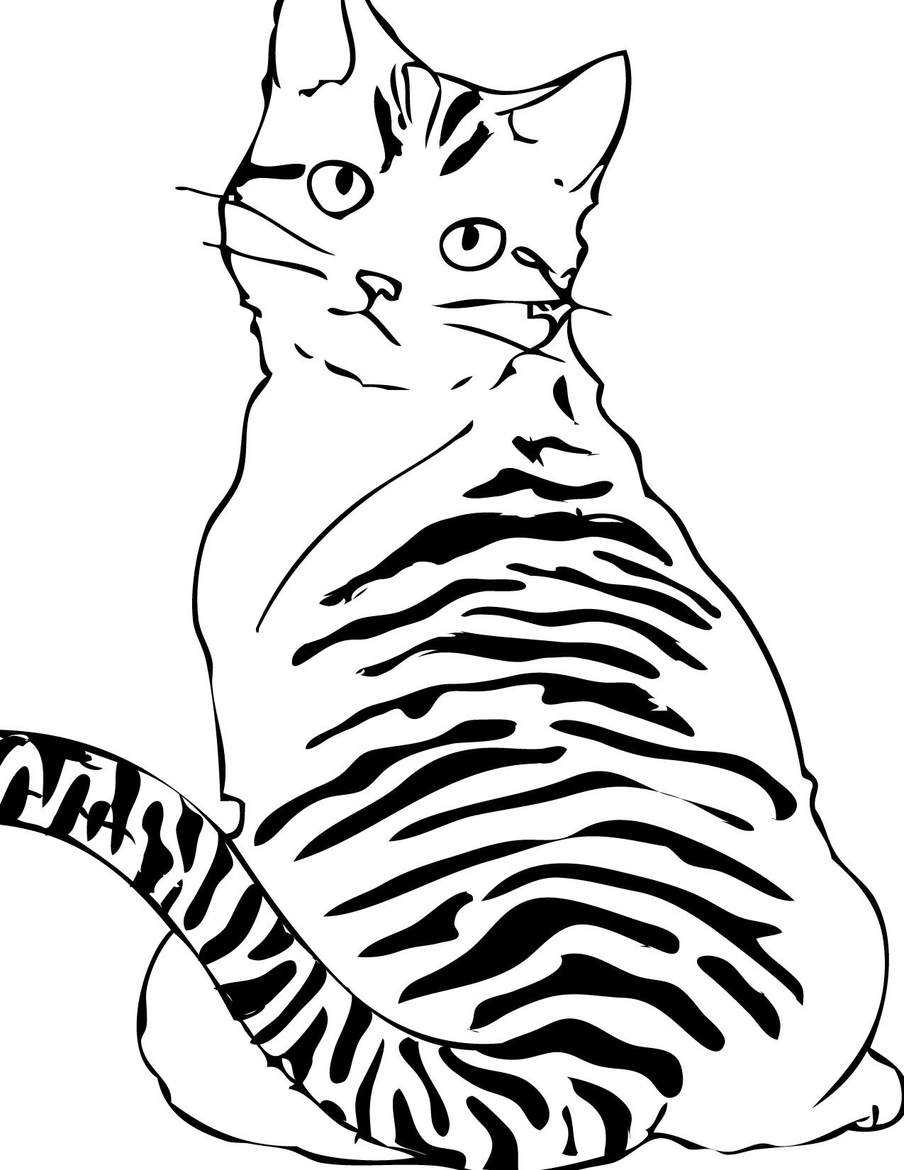 Tabby Cat Coloring Coloring Pages Coloring Pages