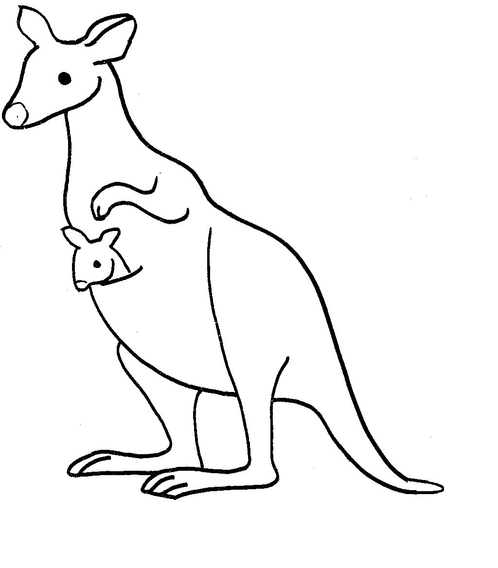Download Free Printable Kangaroo Coloring Pages For Kids | Animal Place