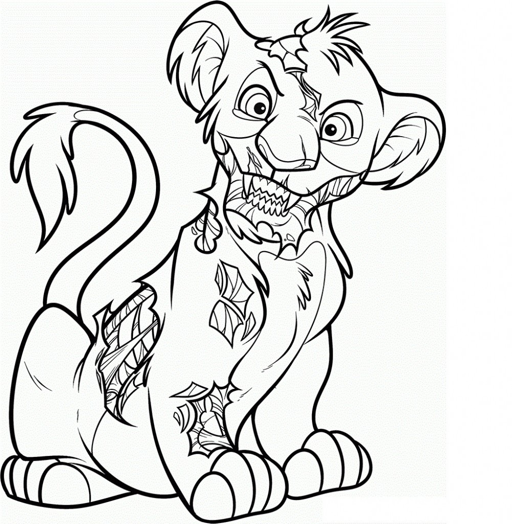 Coloring Page of Lion Images - Animal Place
