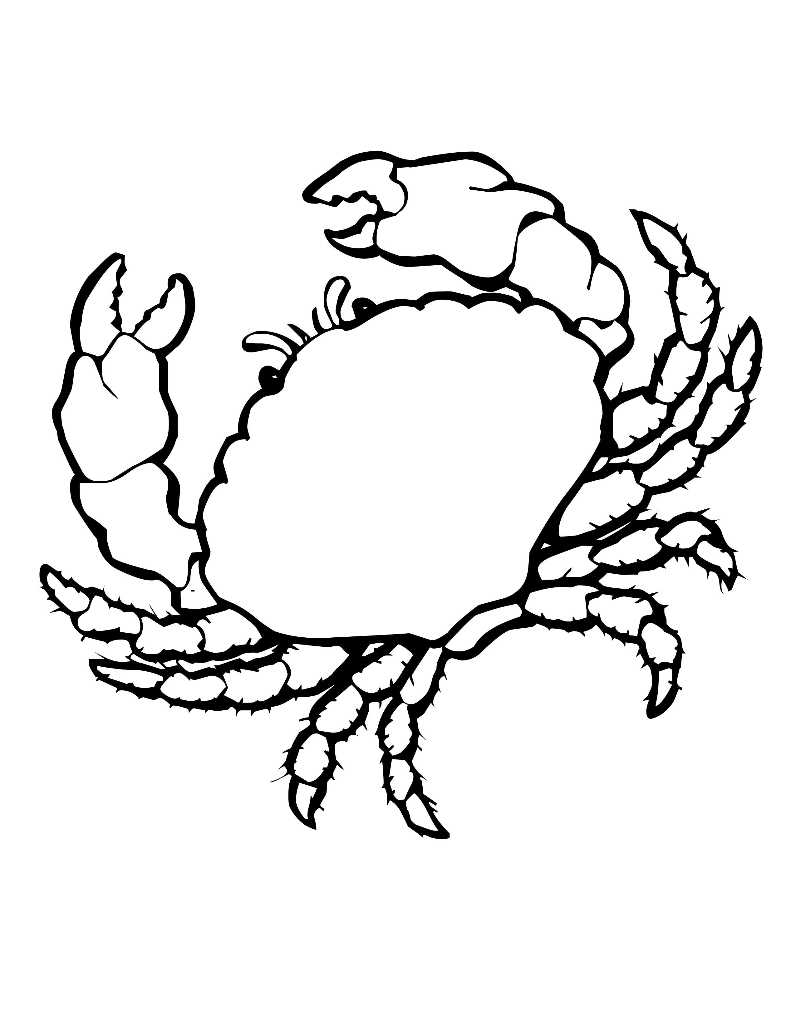 Free Printable Crab Coloring Pages For Kids - Animal Place