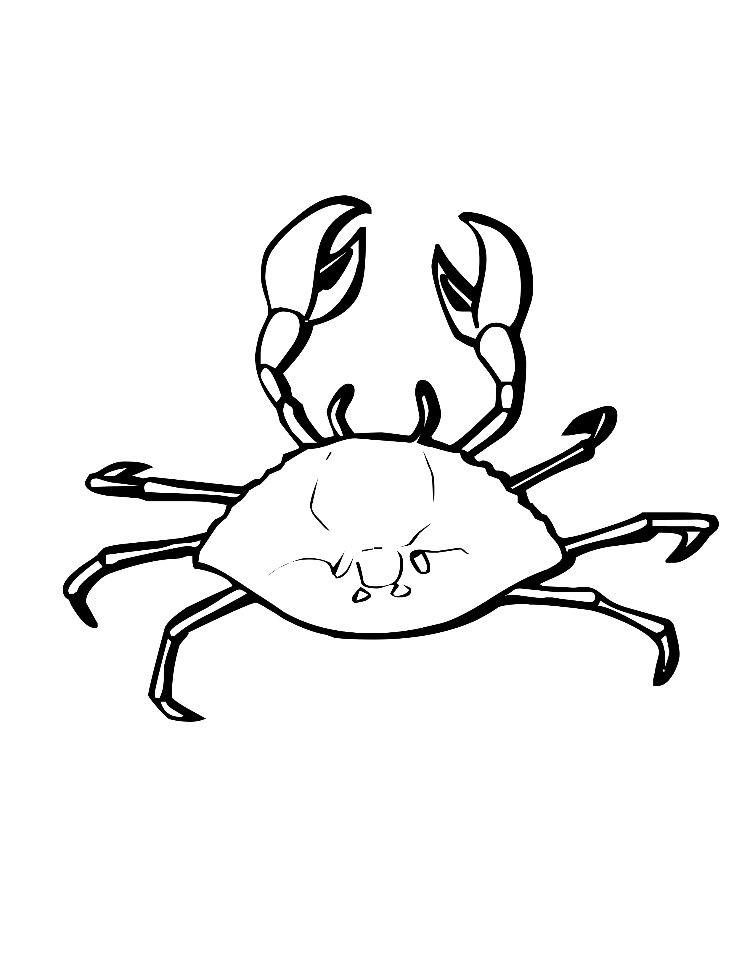 Free Printable Crab Coloring Pages For Kids - Animal Place