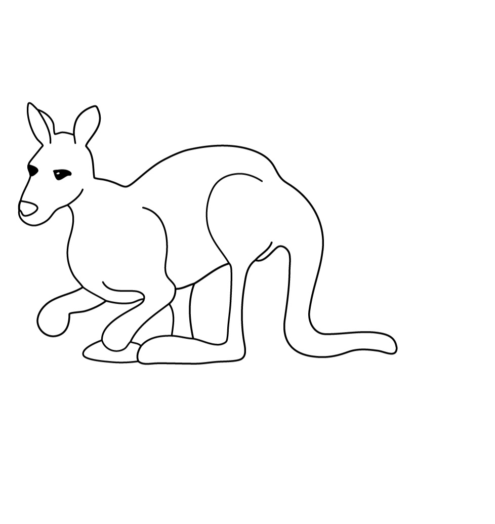 Download Free Printable Kangaroo Coloring Pages For Kids | Animal Place