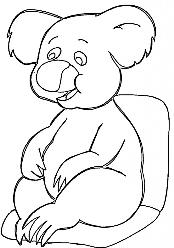 Koala Coloring Page Pictures – Animal Place