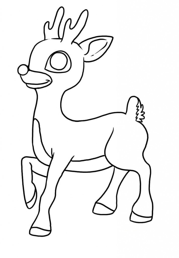 Reindeer Coloring Page for Kids Images Animal Place
