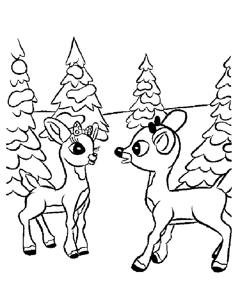 Free Printable Reindeer Coloring Pages For Kids