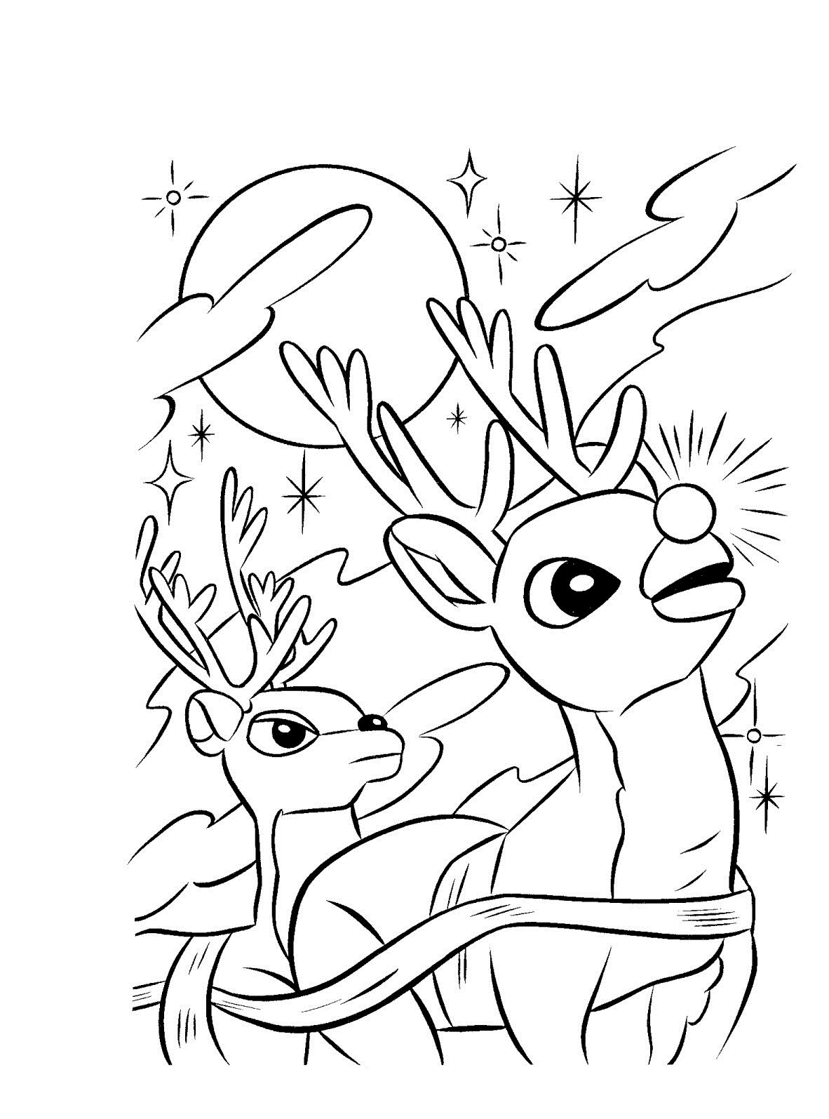 Free Printable Reindeer Coloring Pages For Kids - Animal Place