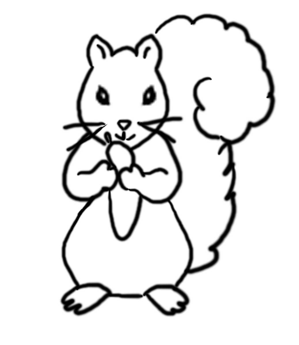 Free Printable Red Squirrel Coloring Pages