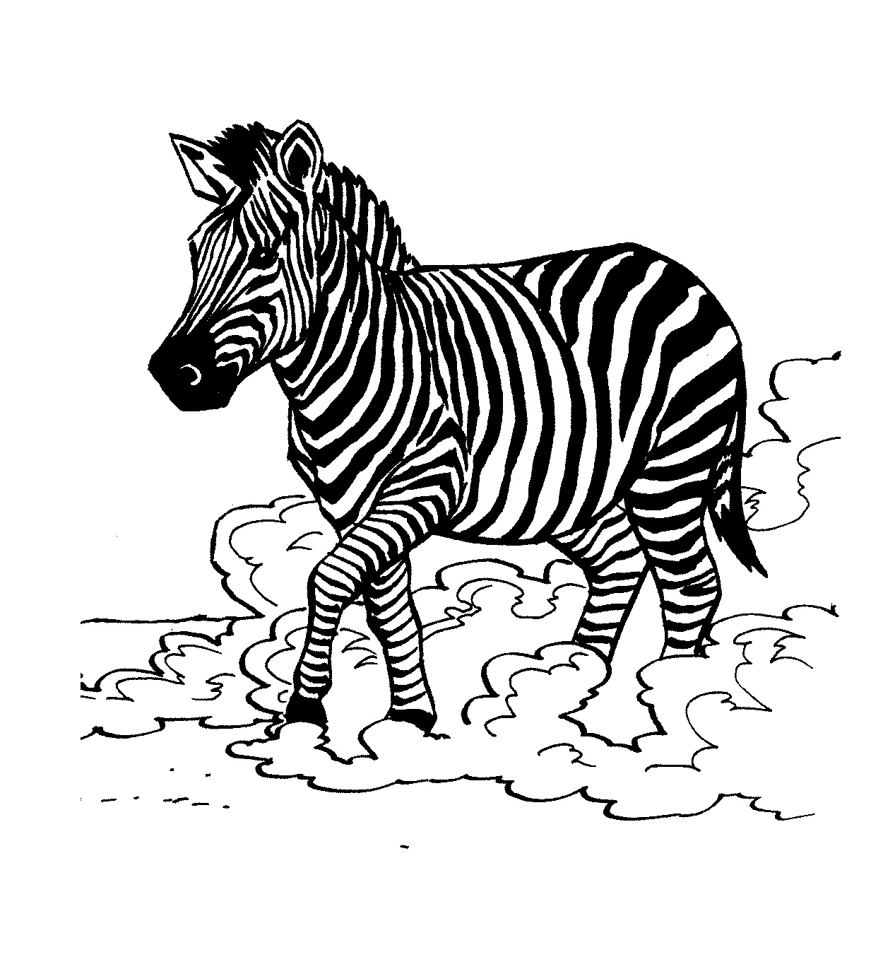 Free Printable Zebra Coloring Pages For Kids - Animal Place