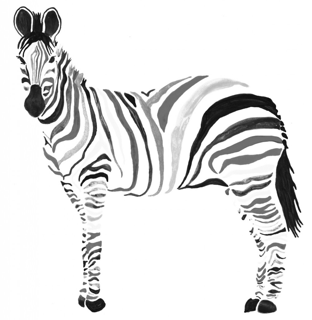 Zebra Coloring Page for Kids Picture – Animal Place