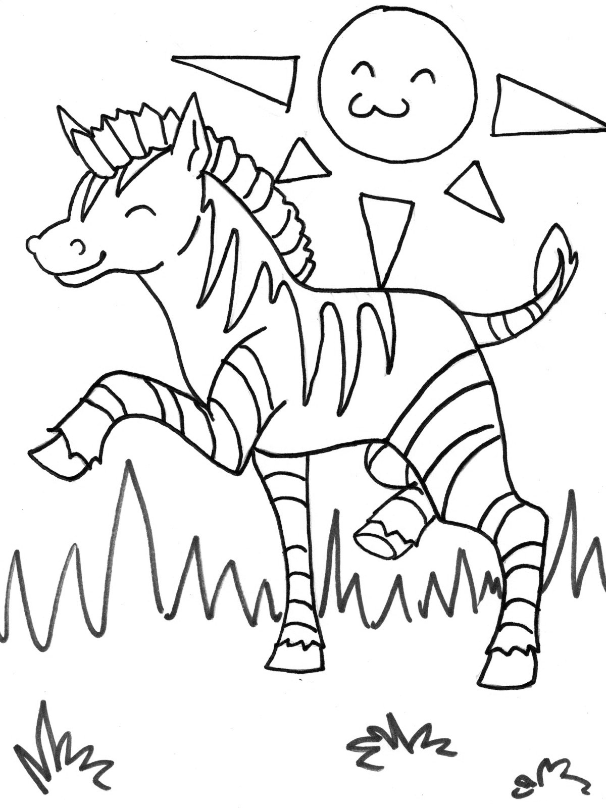 Free Printable Zebra Coloring Pages For Kids - Animal Place