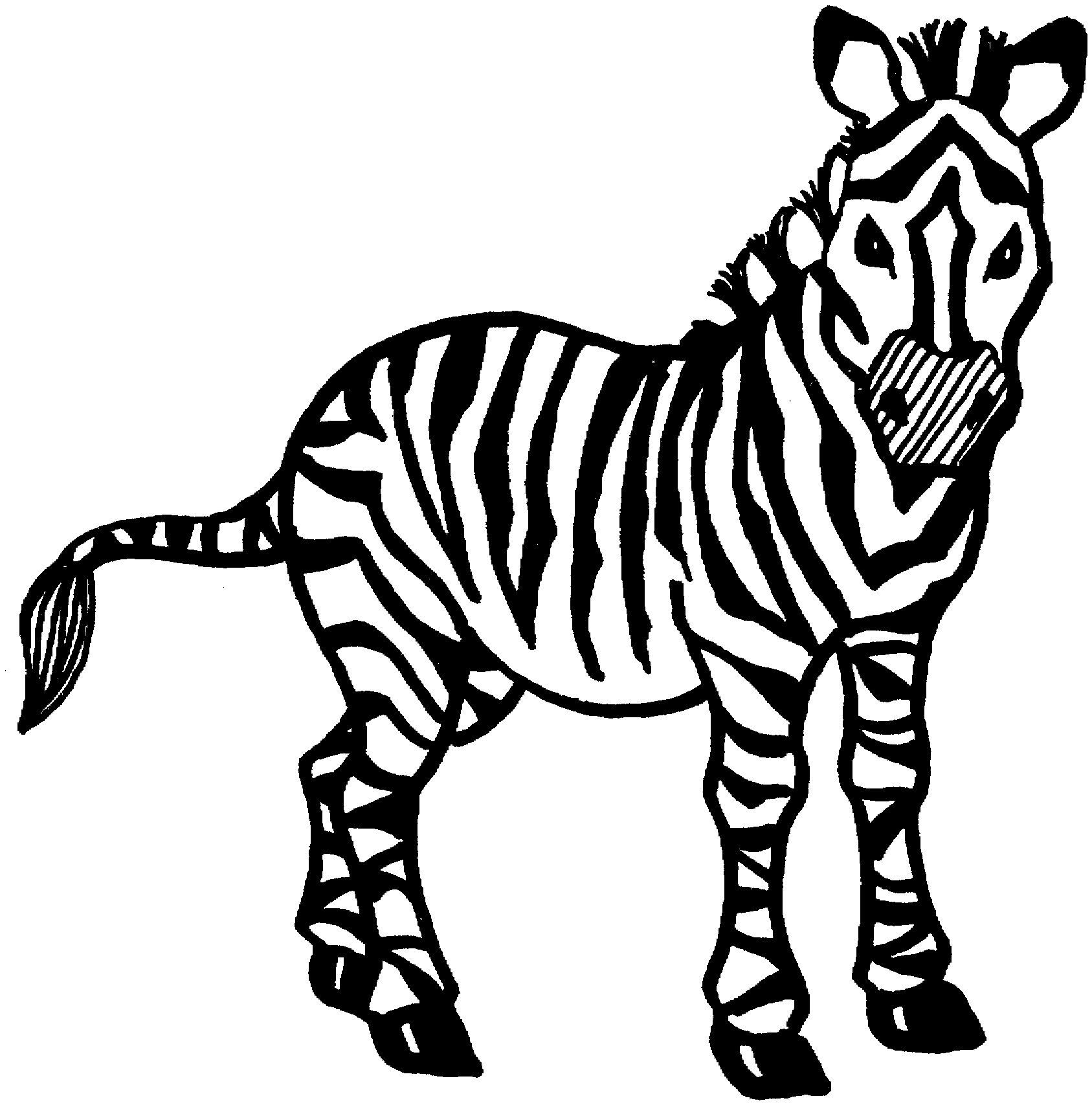 Free Printable Zebra Coloring Pages For Kids - Animal Place
